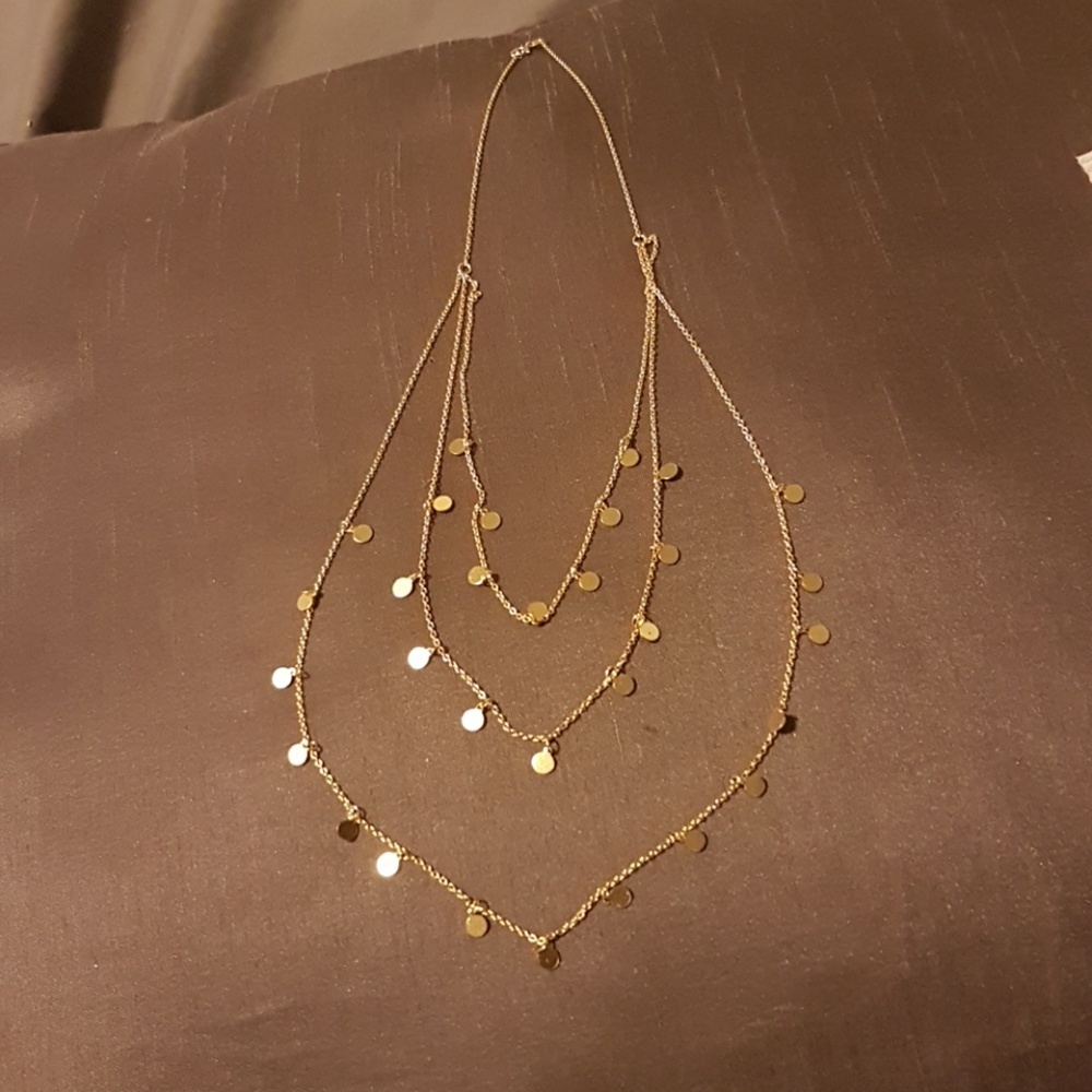 925 Sterling silver Necklace over gold
